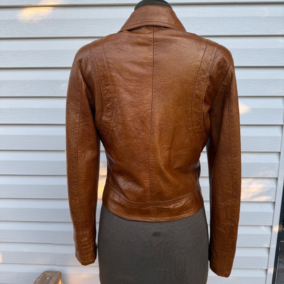 Vintage 70s Champs Elysée Fashions leather jacket (Made in Canada) - Picture 2 of 12